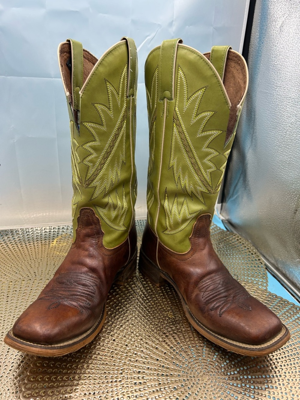 Nocona men 7 go round water buffalo cowboy boots